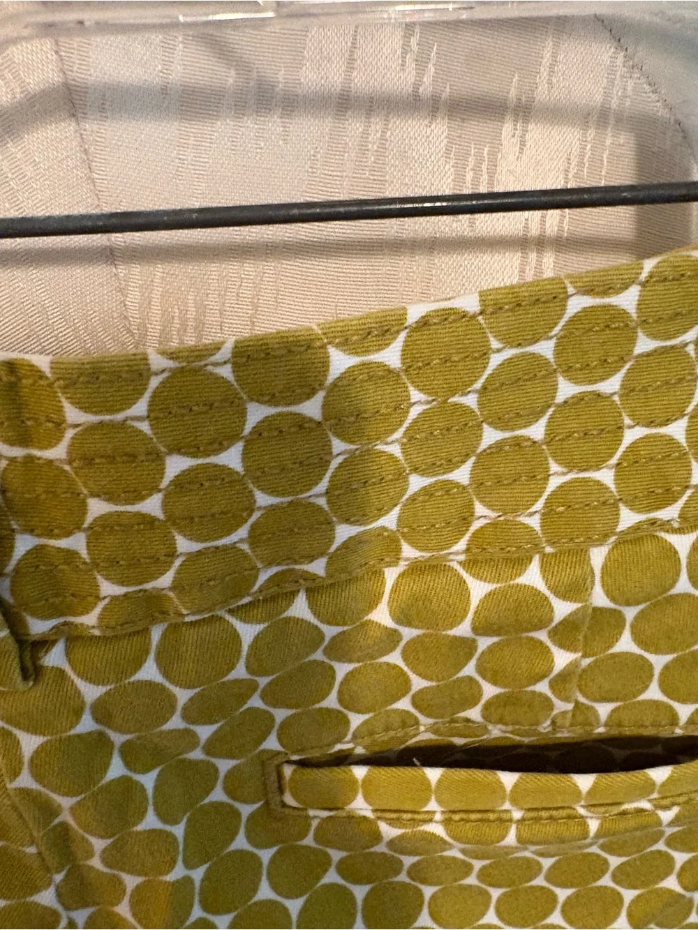 J. Crew Yellow Geometric Cropped Pants size 8 fashion show item city fit